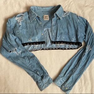 FURST OF A KIND Chambray Distressed Jacket